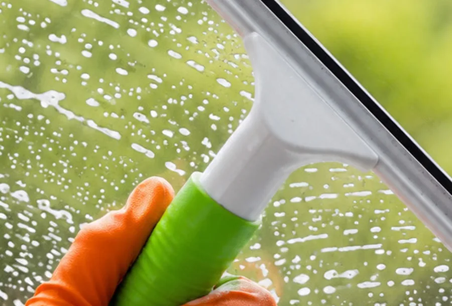 Detail cleaning of glass surfaces
